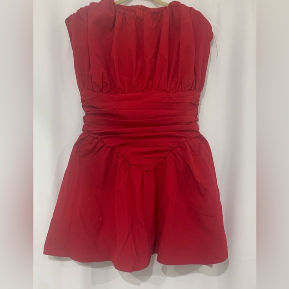 Solid Ruched Mini Dress - Picture 7 of 10